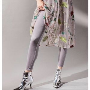 UO silver velvet leggings